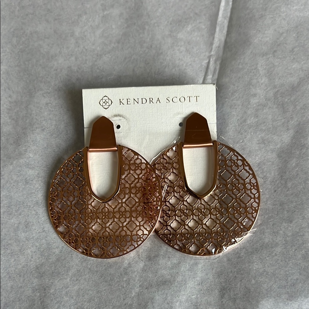 Kendra Scott Rose Gold Statement Earrings